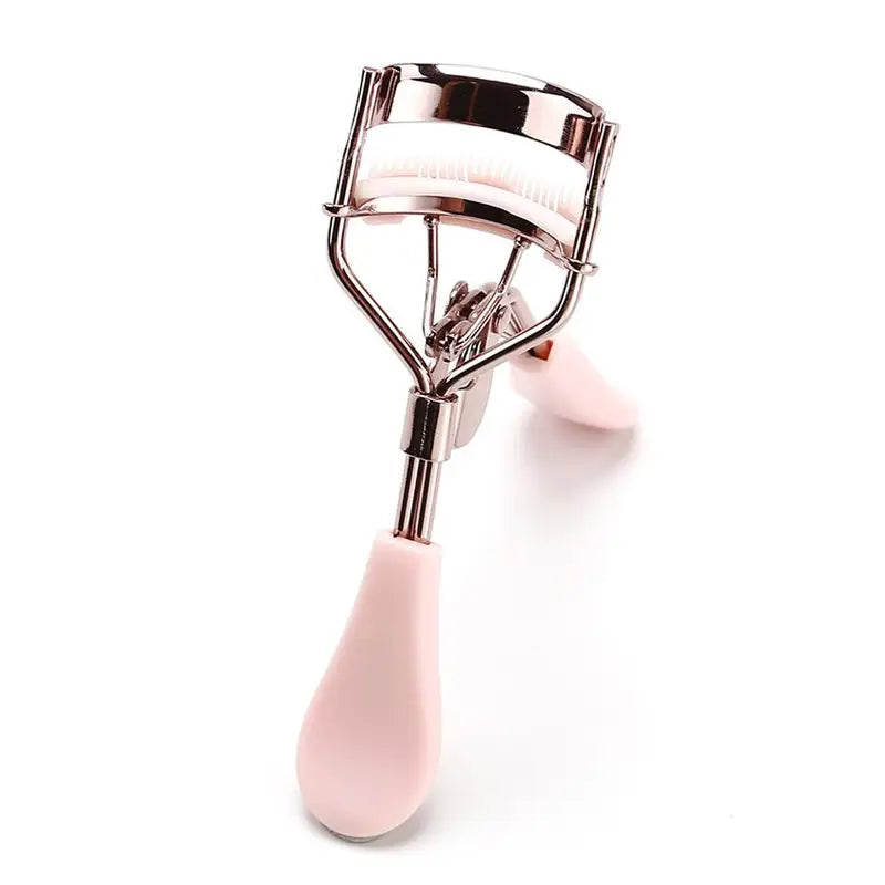 Pink Eyelash Curler with Comb for Perfect Curves - Easy to Use Makeup Tool