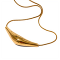 Waterproof 18K PVD Plated Stainless Steel Clavicle Necklace - Fashion Jewelry Gift