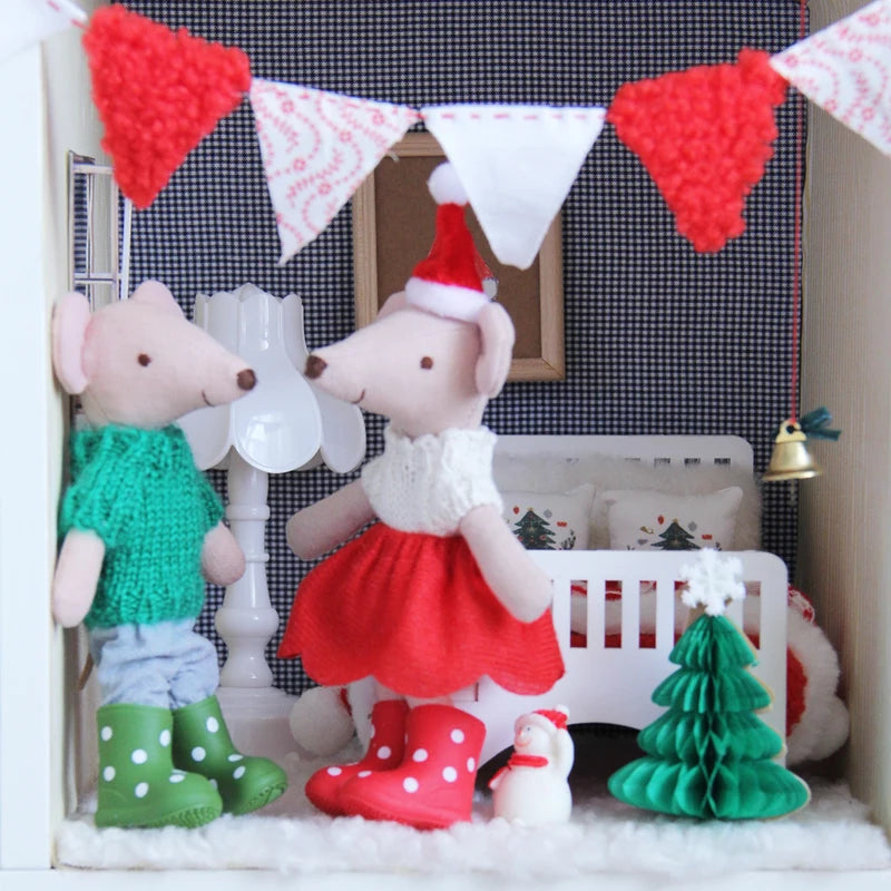 Mini Rain Boots Decor Set - Polka Dot Silicone House Accessories
