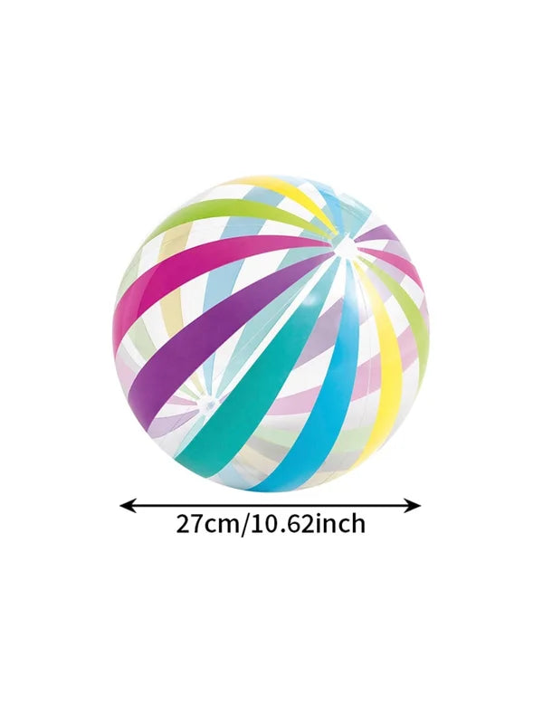 Colorful Inflatable Beach Ball for Water Games - 15 Inch PVC Pool Toy