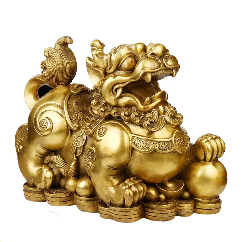 Copper Money Ornaments Set - Metal Housewarming Decorations for Home & Living Room