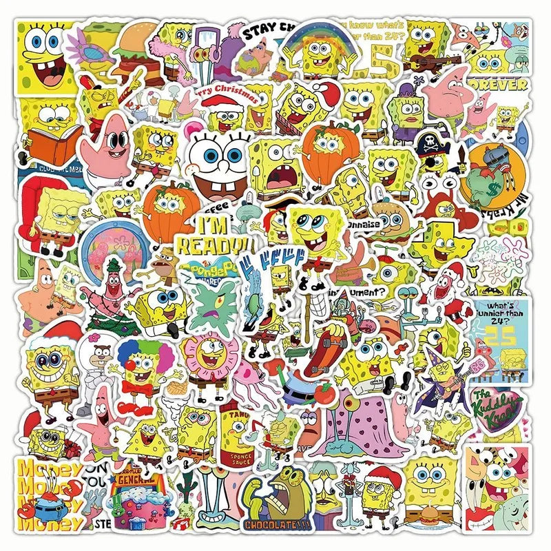 Children's Waterproof Stickers Set - SpongeBob SquarePants Decorative Kids Gifts