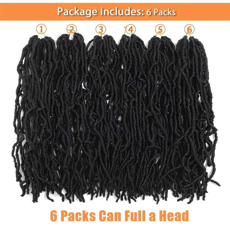 Faux Locs Crochet Hair 30 Inch Soft Locs for Women - Distressed & Butterfly Styles