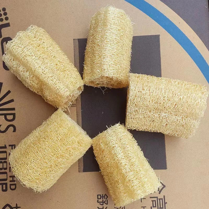 Natural Loofah Sponge Set for Body & Kitchen Cleaning - Multi-Purpose Eco-Friendly Scrubber