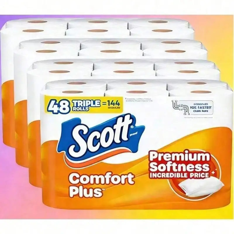 Commercial Size Triple Roll Toilet Paper Bulk Pack Soft Septic Safe for Hotel Office Home