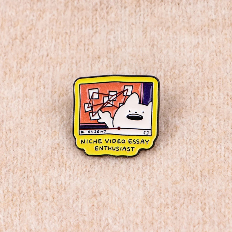 Cute Dog Enamel Pin Lapel Badge for Bags & Clothing - Gift Ready