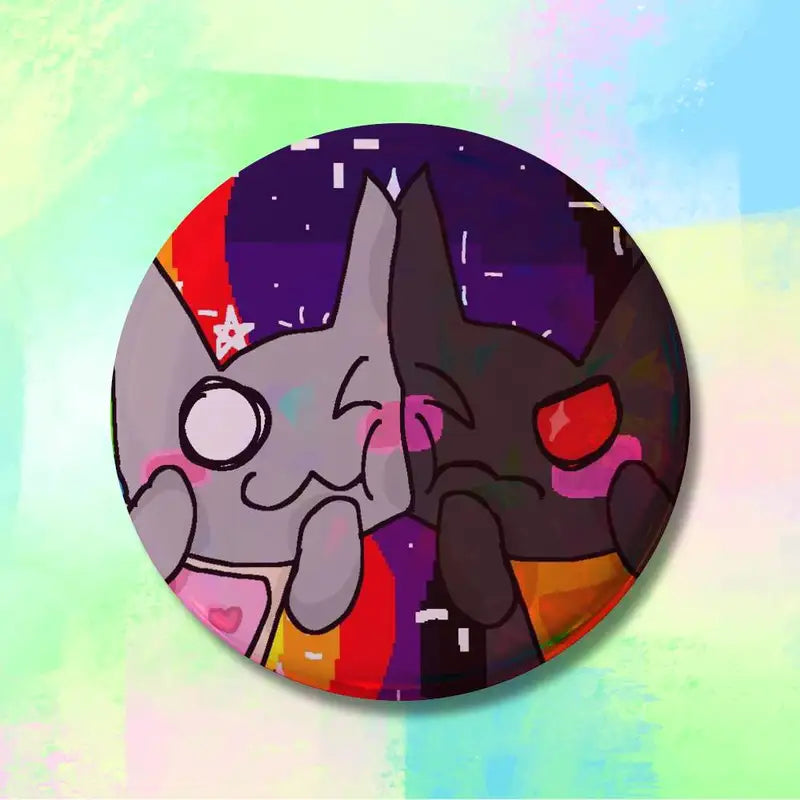 Cute N-Nyan Cat Cartoon Badge Pins for Backpack Accessories - Handmade 58mm
