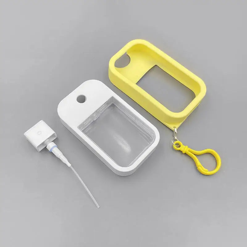 45ml Refillable Perfume and Hand Sanitizer Spray Bottle with Silicone Holder Key Ring