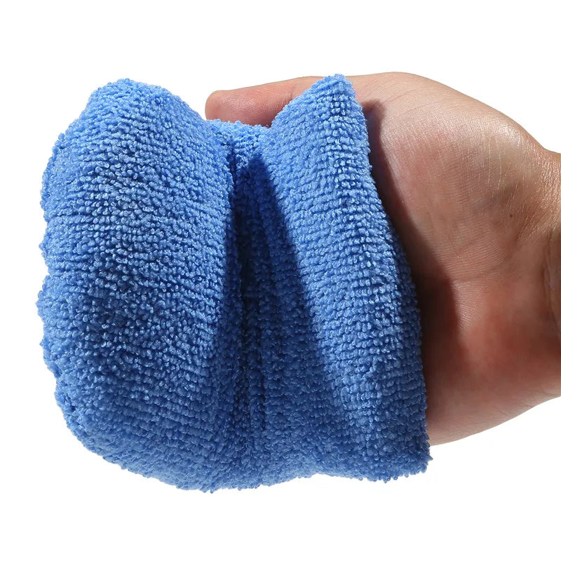 Microfiber Car Wax Applicator Mitts Set - Polishing & Detailing Sponge Pads