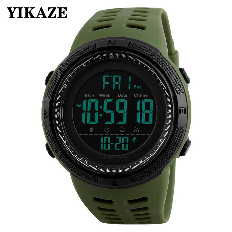 Men's Digital Sports Watch Multifunction Military Luminous Waterproof Wristwatch