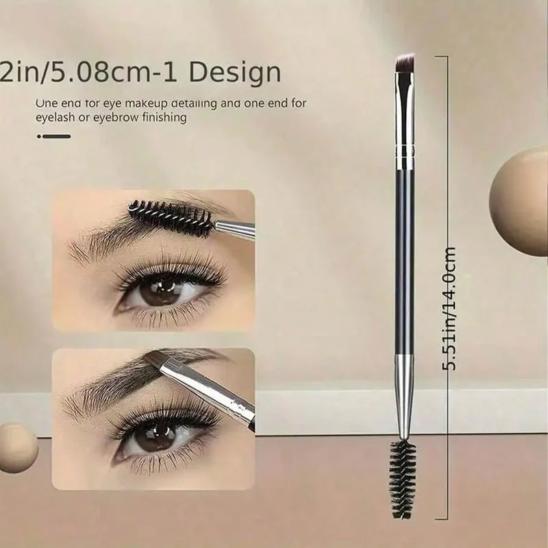 Eyebrow Brush & 11-in-1 Eyelash Grooming Kit with Curler, Separator & Refills