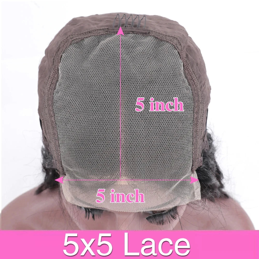 HD Transparent Lace Front Wigs 13x6 Frontal Human Hair Wig 200 Density