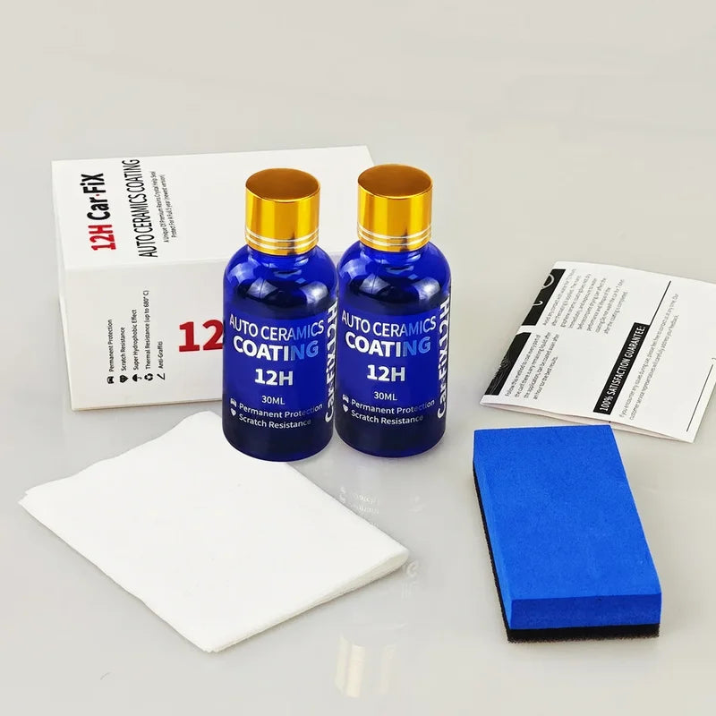 Car Ceramic Coating 12H Polish Wax Anti-Scratch Paint Protection 5 Years Glossy Finish