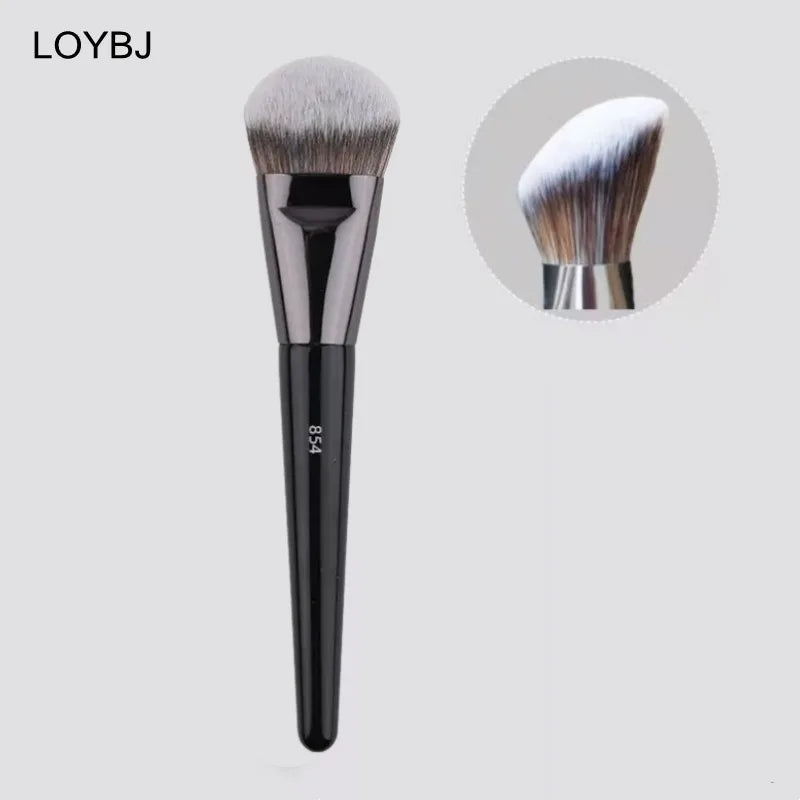 Angled Makeup Brush Set - Foundation Concealer BB Cream Face Tools, Multiple Handle Colors