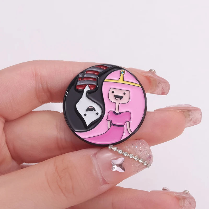 Cartoon Adventures Time PB Characters Metal Enamel Pins for Fans Collection Gifts