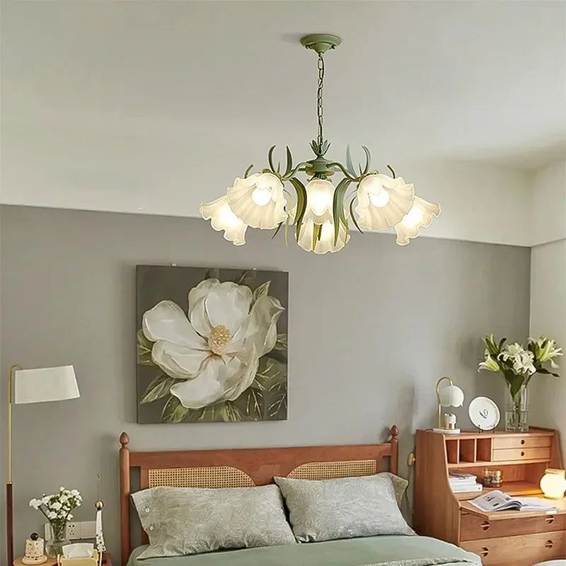 Modern Luxury Living Room Chandelier with Lily of The Valley Acrylic Lamp - Retro Dining & Bedroom Lighting