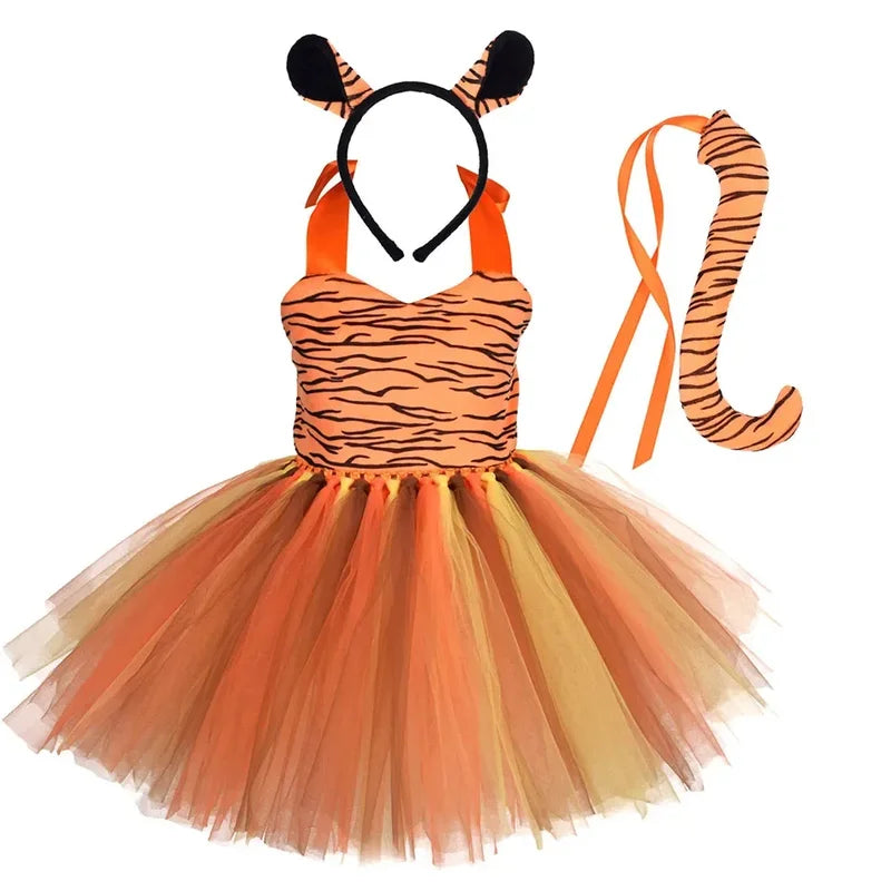 Children's Halloween Animal Cosplay Costume Set for Forest Theme Play