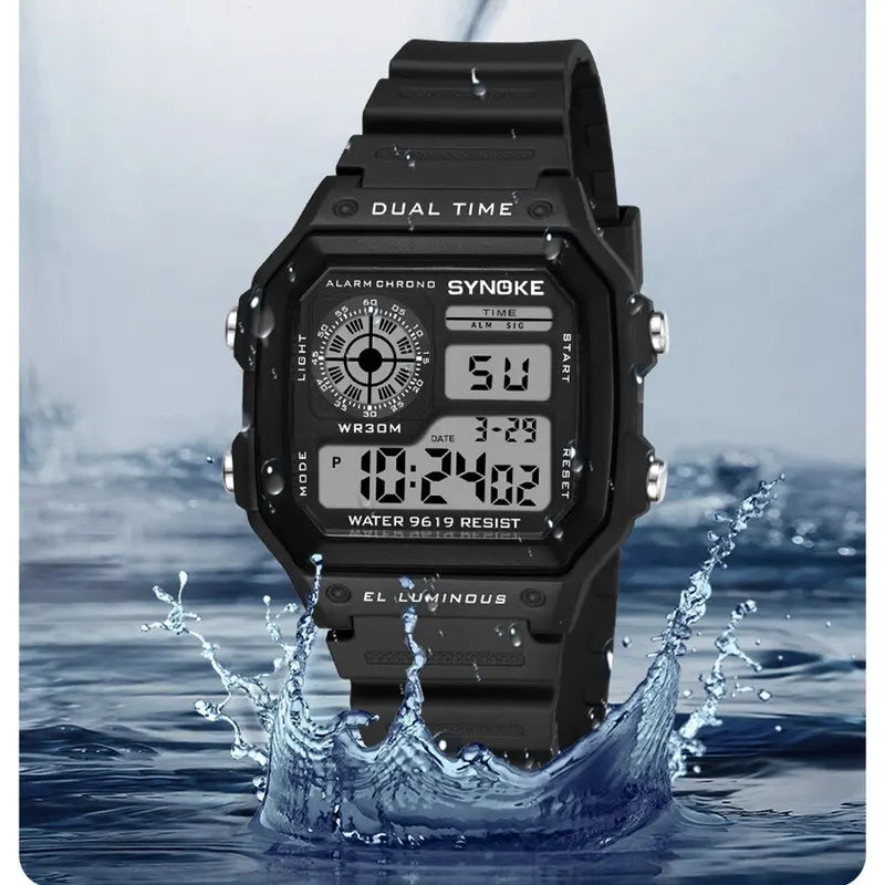 Military Digital Sports Watch Waterproof Luminous Chronograph for Men