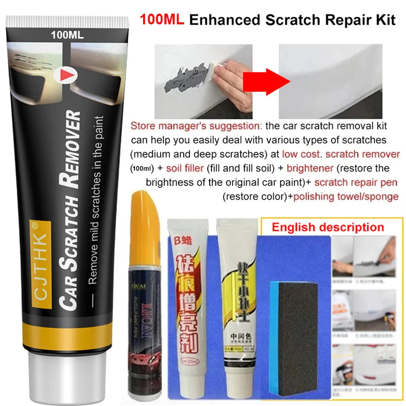 Car Scratch Remover Paint Care Kit for Auto Body Repair and Polishing