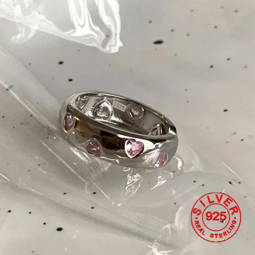 Geometric Zircon Ring for Women & Men - Adjustable Handmade Jewelry Gift