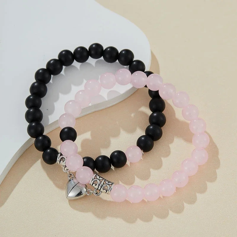Love Heart Magnetic Bracelet Set for Men and Women - Couples Personalized Party Accessories
