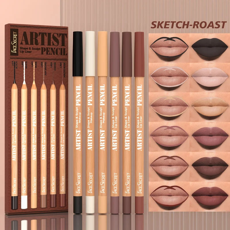Velvet Matte Lip Liner Set - Long-Lasting, Non-Drying, Perfect for Lip Lining & Filling