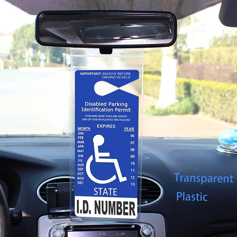 Disabled Parking Permit Sign Protector - Pack of 2 10.6 x 5 Inches