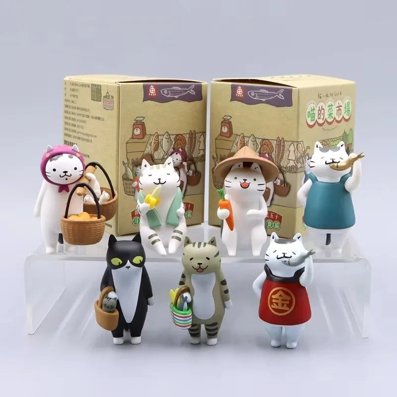 Cute Cat Blind Box Figure Toys Kids Christmas Gift - Assorted Colors