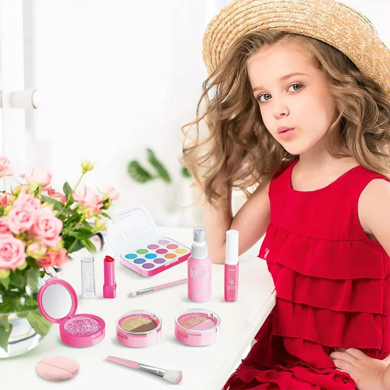 Children's Makeup Toy Set Non-Toxic 10-Piece Pretend Play Makeup Kit