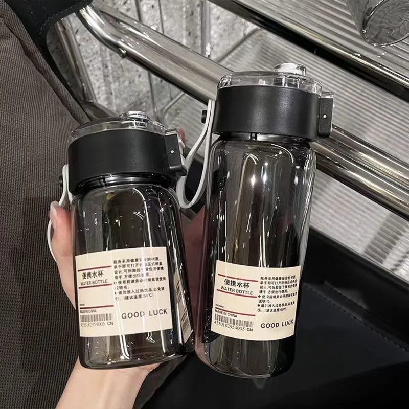 Children's Reusable Leak-Proof Water Bottle - 350/550/800ml Durable Transparent Drink Bottle for School