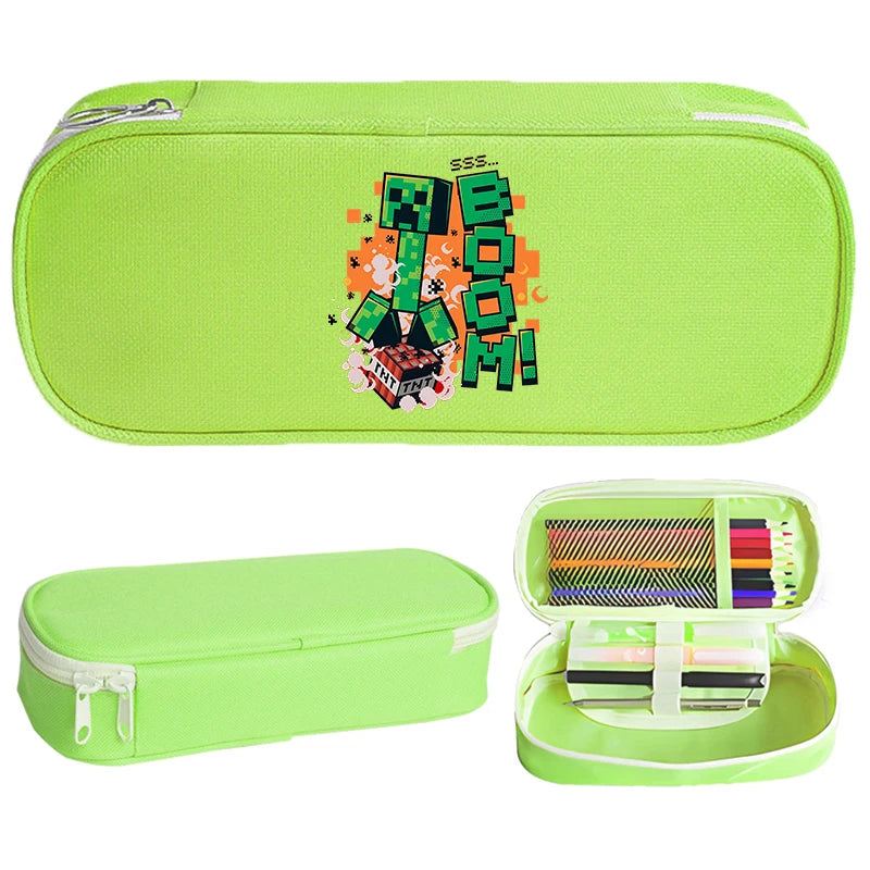 Game Themed Pencil Case for Students, Portable Pen Pouch, Back to School Organizer