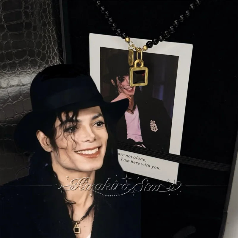 Michael Jackson Necklace Cosplay Prop Vintage Bead String Gift for Costume