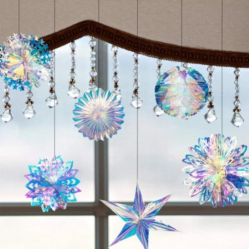 Iridescent Hanging Honeycomb Ball Decor Party Garland for Weddings Birthdays