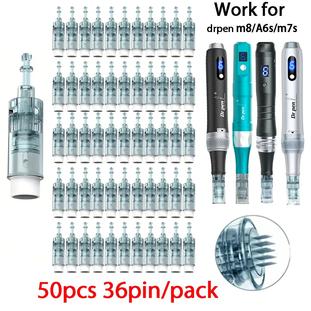 100pcs Dermapen M8 Needle Set for Microneedling and Mesotherapy - 0.25mm Length
