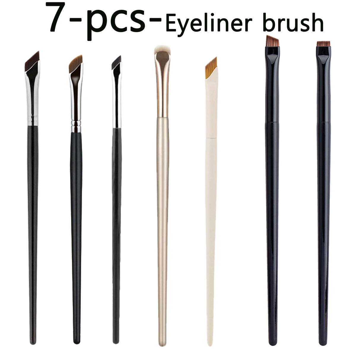 Precision Eyeliner and Eyebrow Makeup Brush - Ultra Thin Flat Angle Detail Tool