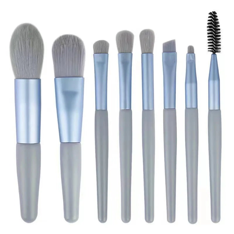 8Pcs Soft Fluffy Makeup Brush Set for Foundation Eyeshadow Blush Kabuki & Blending