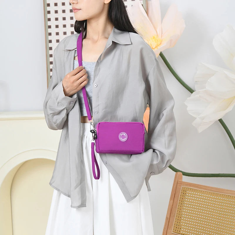 Mini Phone Bag for Small Change, Shoulder & Neck Carry, Cloth Material