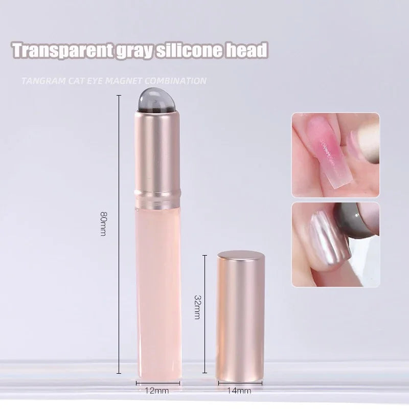 Nail Art Silicone Applicator Stick Brush for Gradient Effects and Smudging
