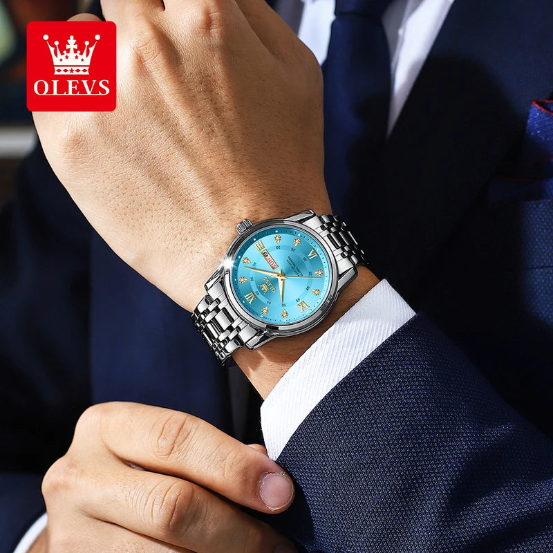 Men's Waterproof Stainless Steel Watch - Casual Original Wristwatch for Men
