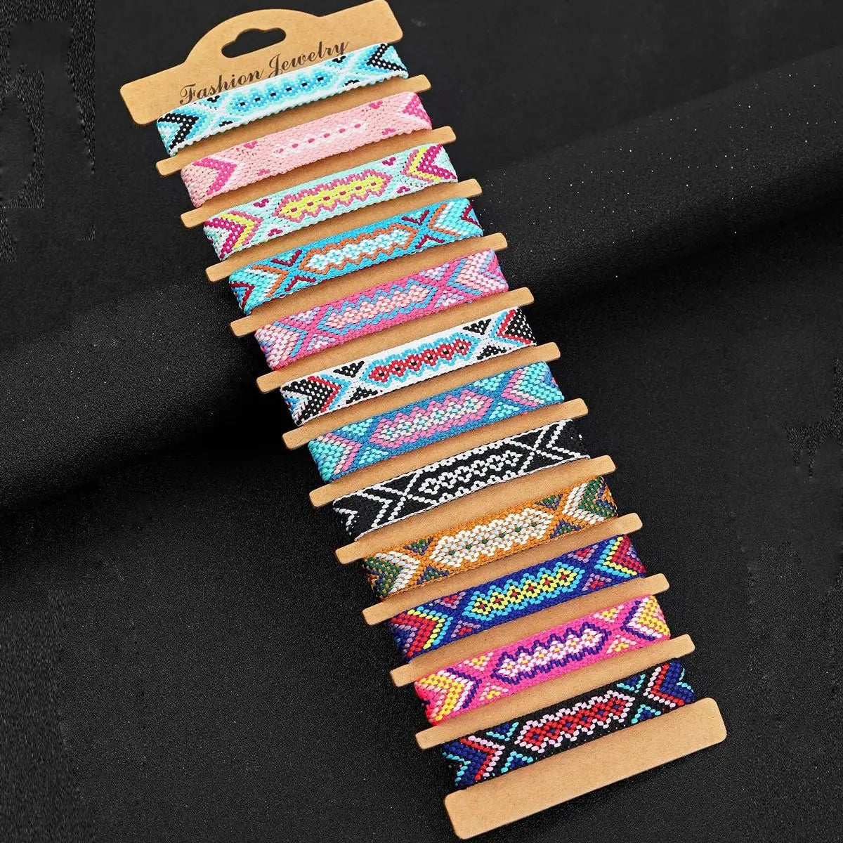 Adjustable Friendship Bracelets 12-Pack for Women & Girls Bohemia Nepal Woven Jewelry
