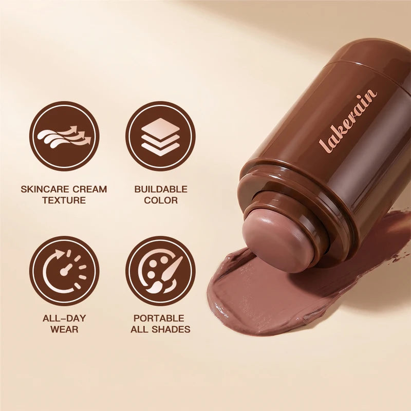 Cream Bronzer Stick for Face Contouring & Shaping - Portable, Light & Easy Blending