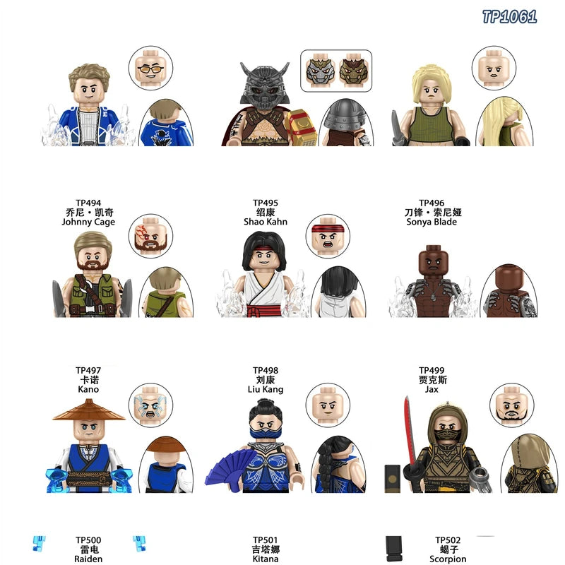 Mini Action Figure Building Blocks Set - Cartoon Movie Doll Playset for Kids