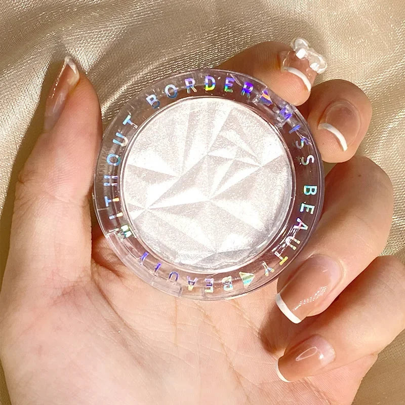 Shimmer Diamond Glow Highlighter Palette - 2-Color Natural Radiance for Face & Makeup