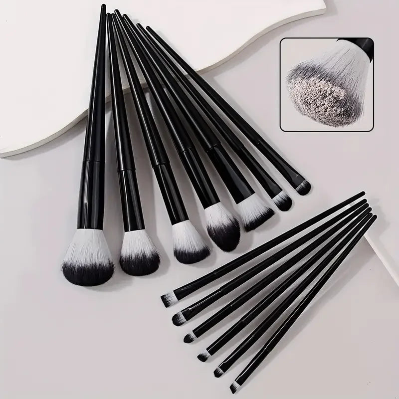 13-Piece Makeup Brush Set with Soft Fluffy Bristles - Includes Eye Shadow, Foundation, Blush & Concealer Brushes