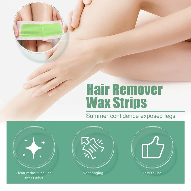 Professional Hair Removal Wax Strips for Body & Face - Quick & Gentle Depilation