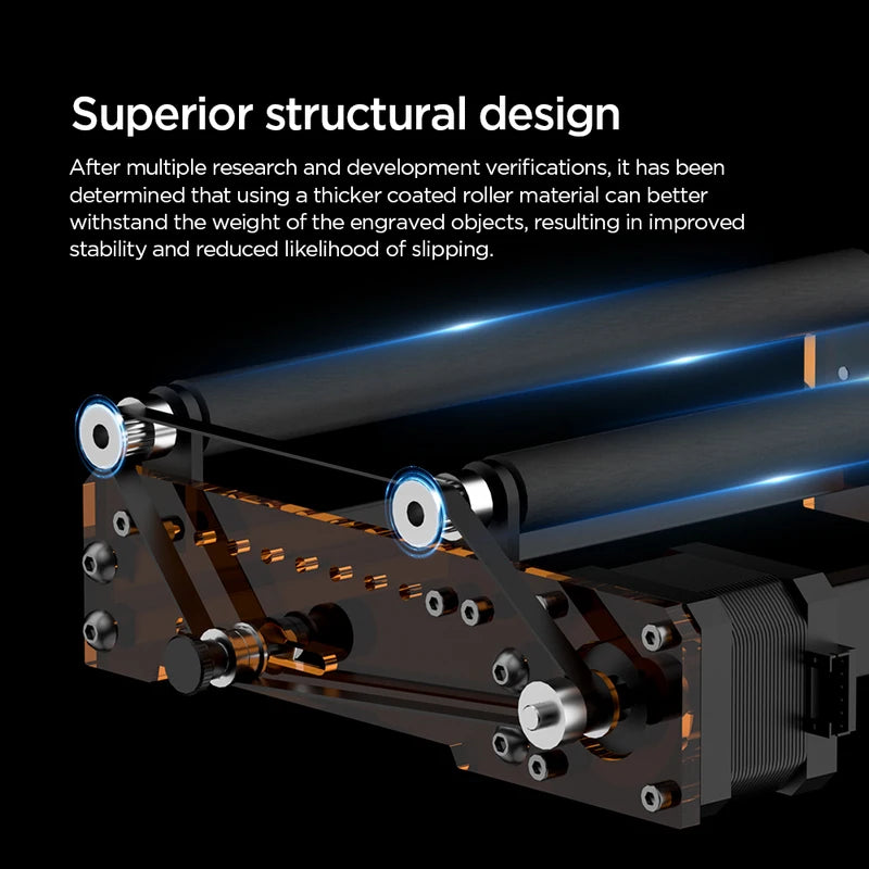 Rotary Roller Y-Axis Engraving System for Cylindrical Objects - 8 Adjustable Levels