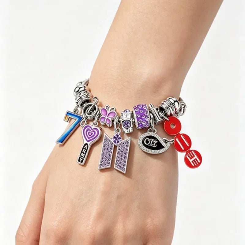 BT21 Group Whale Bead Bracelet Fan Merchandise Ot7ARMY