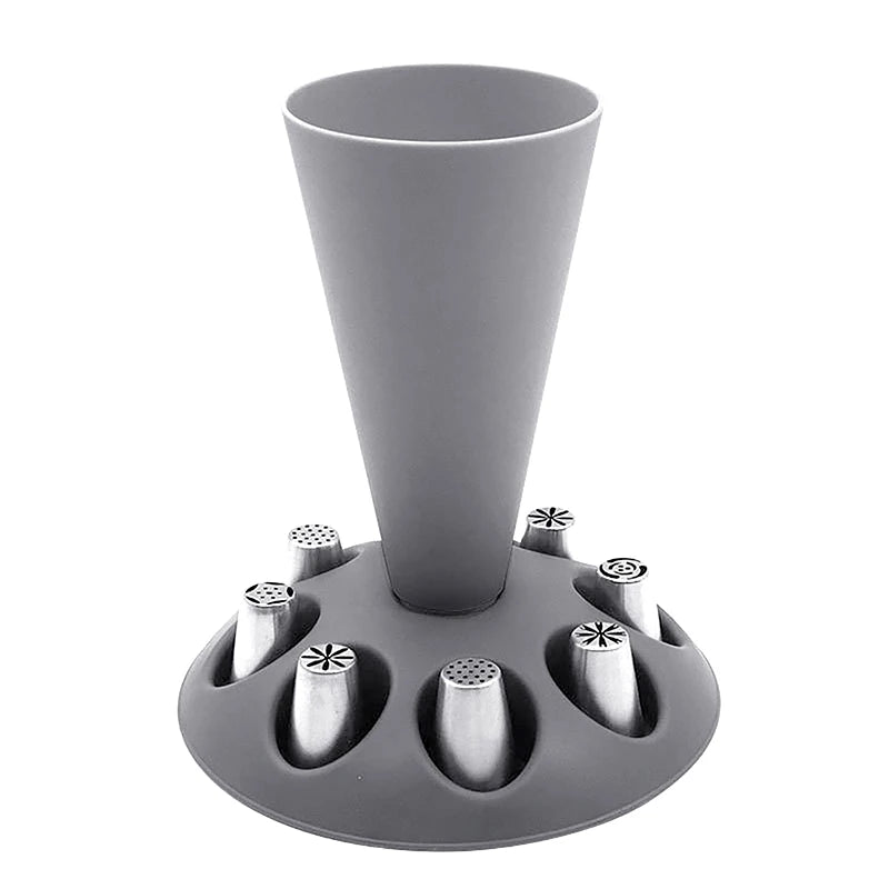 Pastry Bag Holder Stand for Cake Decorating Tips and Icing Piping Bags
