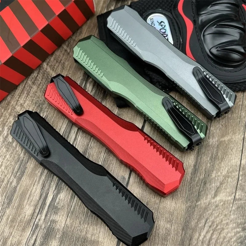 High-Quality T6 Aluminum Handle Fixed Blade Knife with D2 Steel Blade for Camping and Outdoor Use