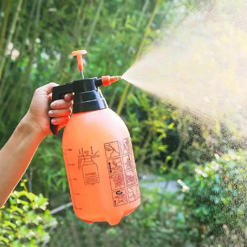 Portable Garden Hand Pump Sprayer 0.5 Gallon with Brass Nozzle for Watering, Cleaning, and Disinfection